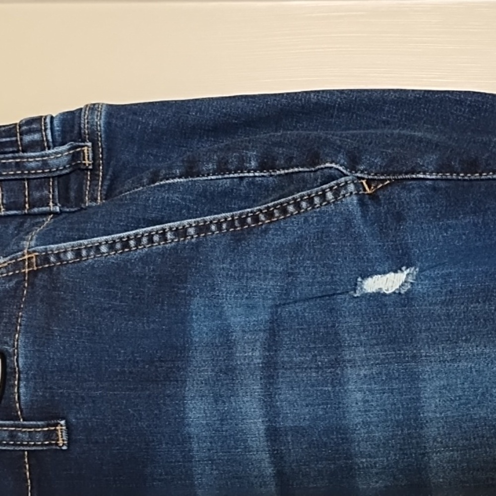 Torrid Womens Distressed Dark Blue Jeans - Picture 4 of 7
